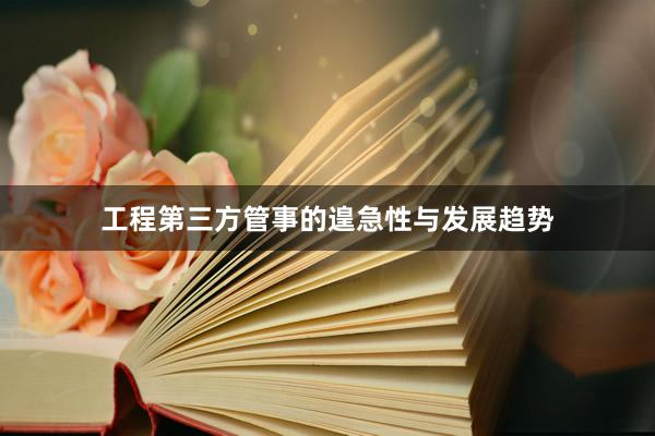 工程第三方管事的遑急性与发展趋势