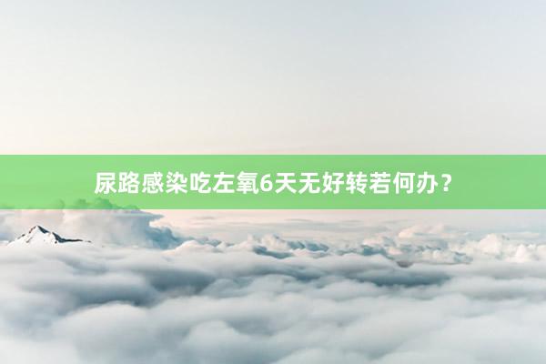 尿路感染吃左氧6天无好转若何办？