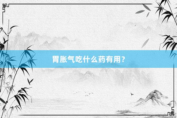 胃胀气吃什么药有用？